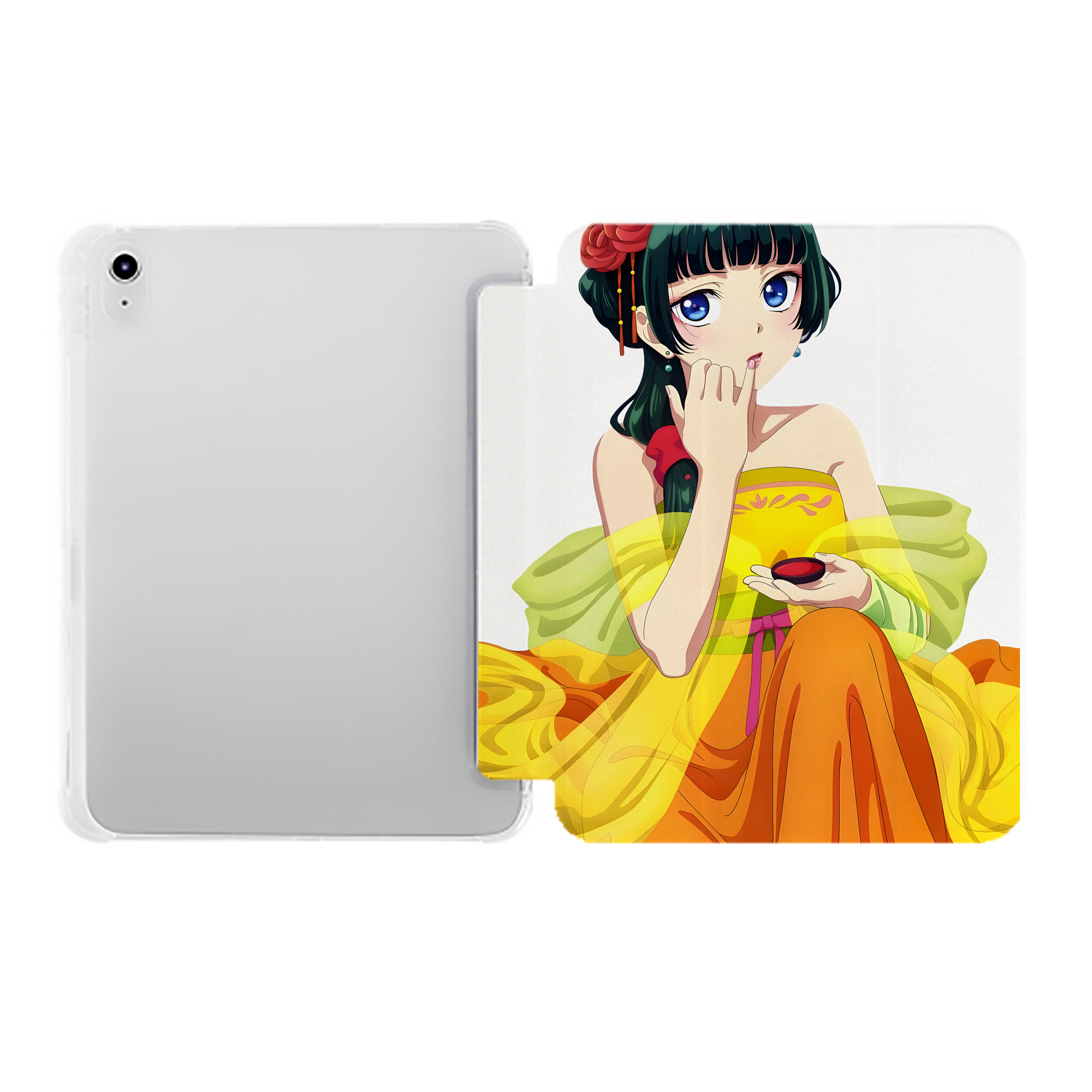 （画像用） 薬屋のひとりごと The Apothecary Diaries IPad ケース ペン収納付き 三つ折りスタンド PUレザー×シリコン 対応機種9.5/10.5/10.9インチ